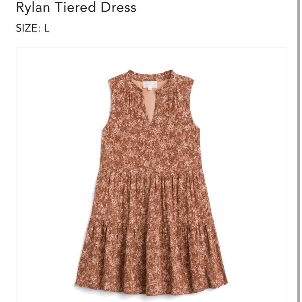 French Grey “Rylan” tiered dress, size Large
